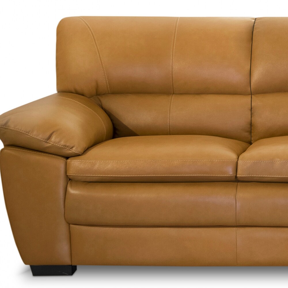 Sillón %100 Cuero - 3 Cuerpos - Premium Camel