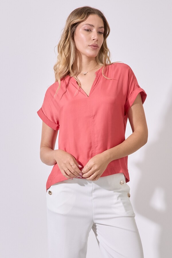 Blusa Saten ROJO