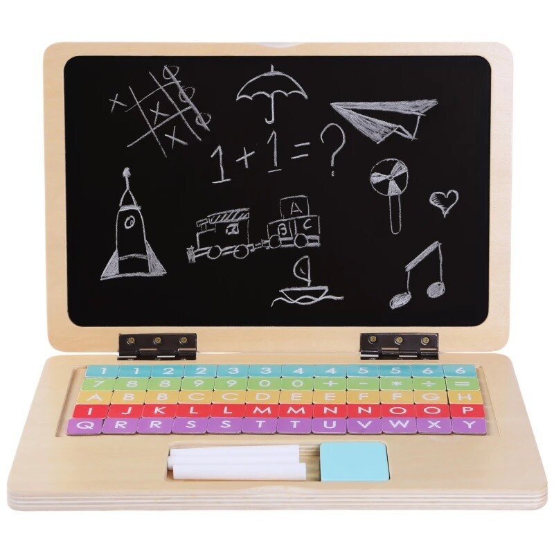 Laptop De Madera Con 45 Accesorios Laptop De Madera Con 45 Accesorios