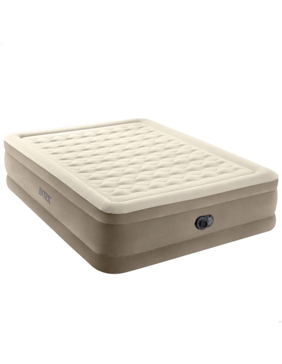 INTEX COLCHON DURA-BEAM DELUXE ULTRA PLUSH FIBER-TECH CON BOMBA 2 PLAZAS QUEEN 