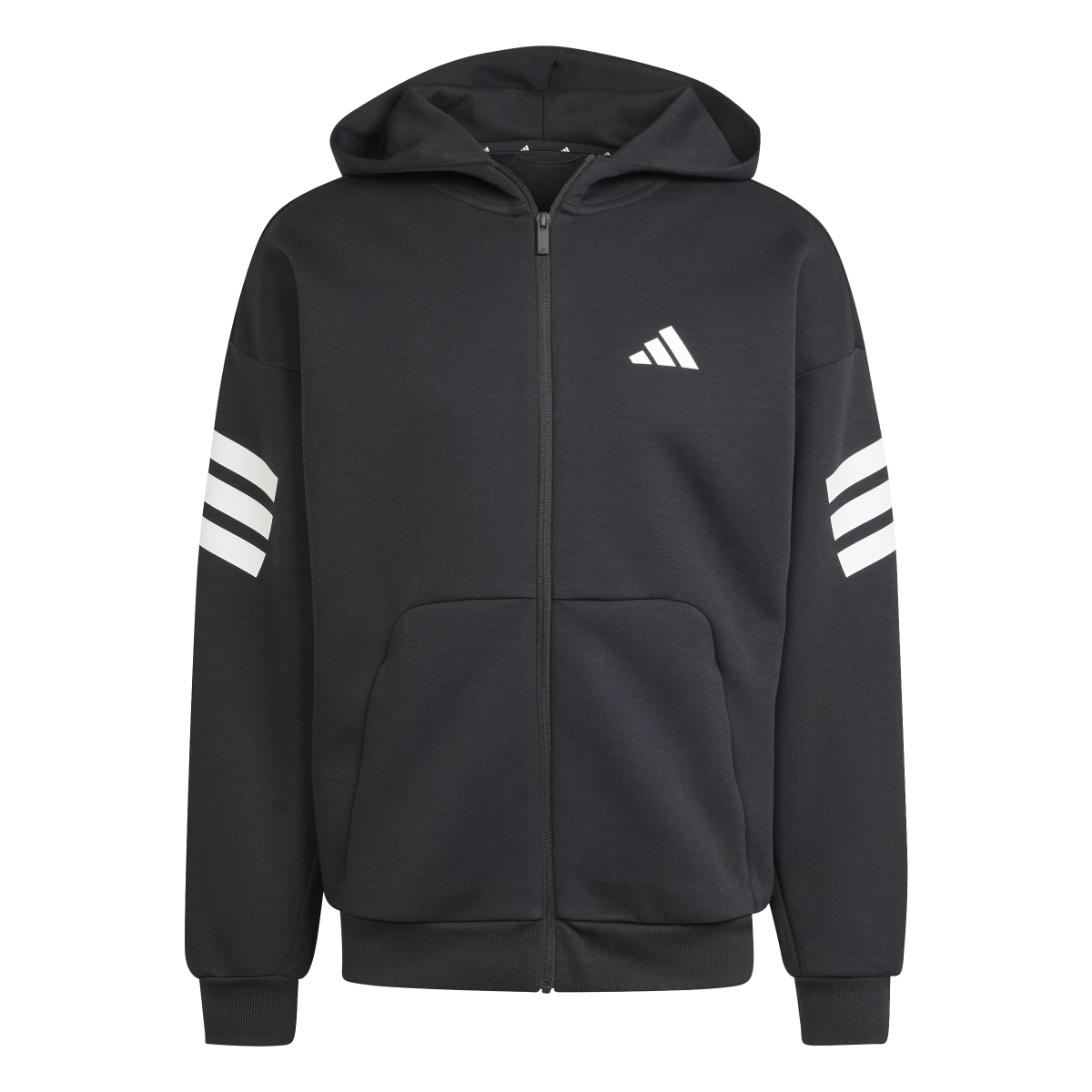 Campera de Hombre Adidas Future Icons 3 Franjas Cierre Frontal - Negro 