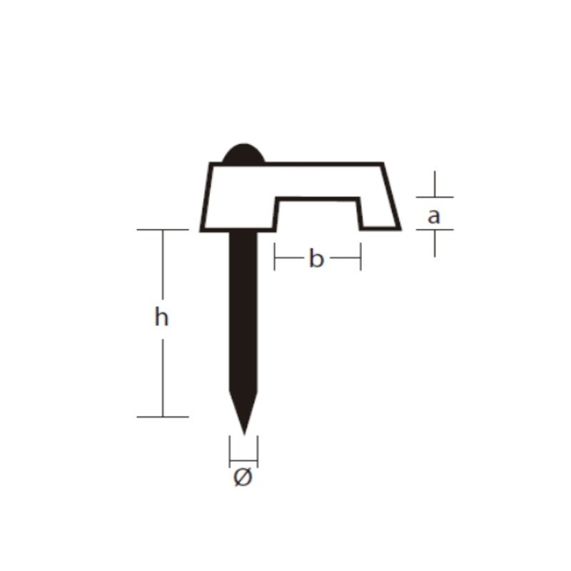 GRAMPA CON CLAVO DE ACERO Nro. 8 GRAMPA CON CLAVO DE ACERO Nro. 8
