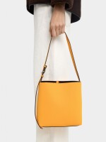 Bolso De Hombro Con Textura Suave naranja