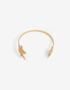 Brazaletes Metal Brazalete Mariposa - Dorado Oro Cepillado Mate