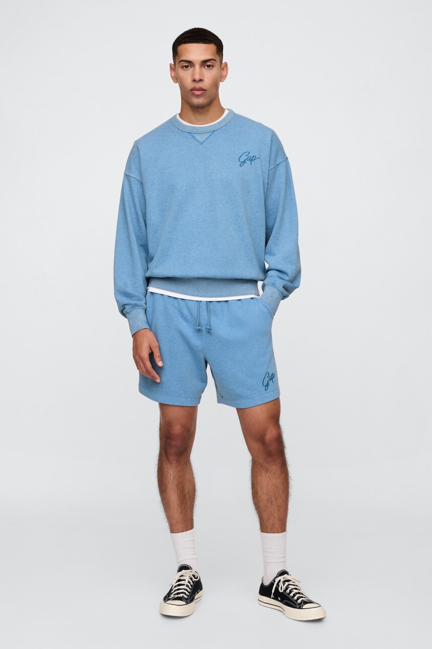 Short Deportivo Sin Felpa Logo Gap Hombre Union Blue