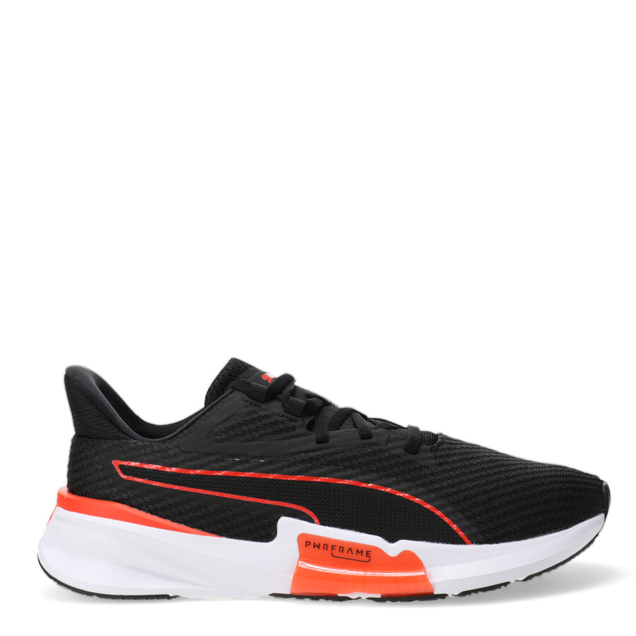 Championes de Hombre Puma PwrFrame TR Negro - Rojo