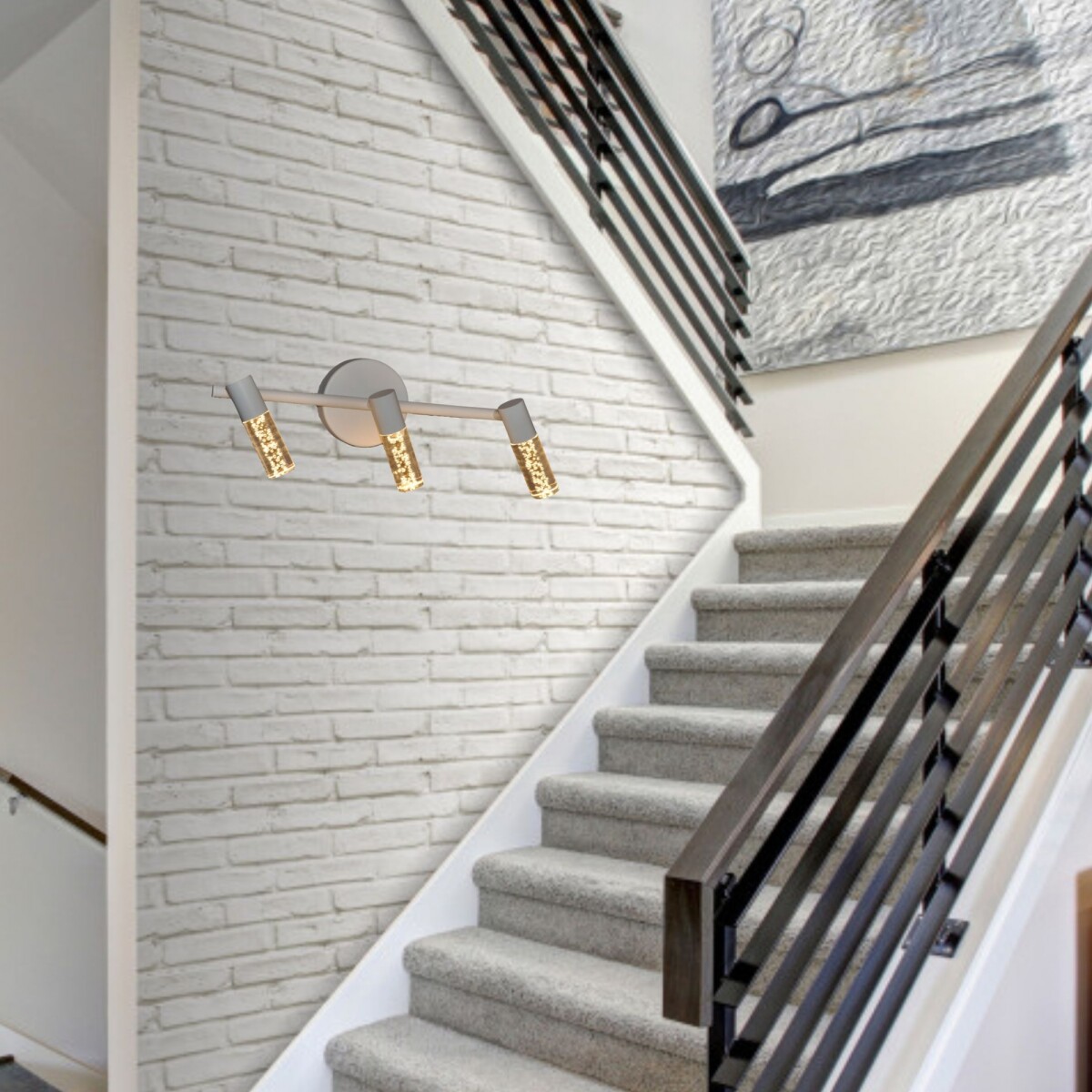 Aplique Led triple cilindro efecto agua 18W 