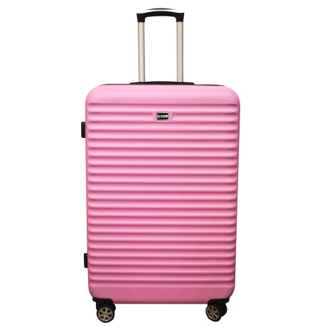Valija Grande Rígida Ruedas 360° Cierre Expandible Candado Rosa Chicle