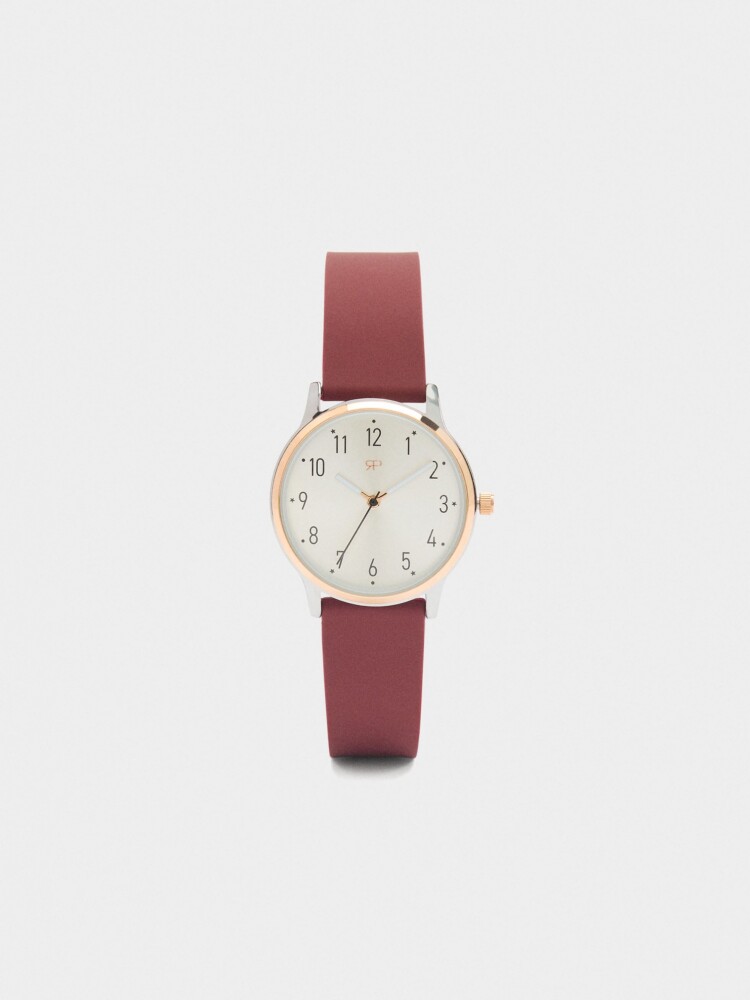 Reloj Correa De Silicona burdeos