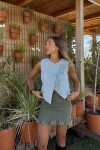 Strapless Milho Lino verde