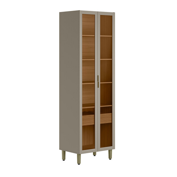 CRISTALERO TORRE DOS PUERTAS CON LUZ LED MODELO ALLURE Cristalero Torre Dos Puertas Con Luz Led Modelo Allure