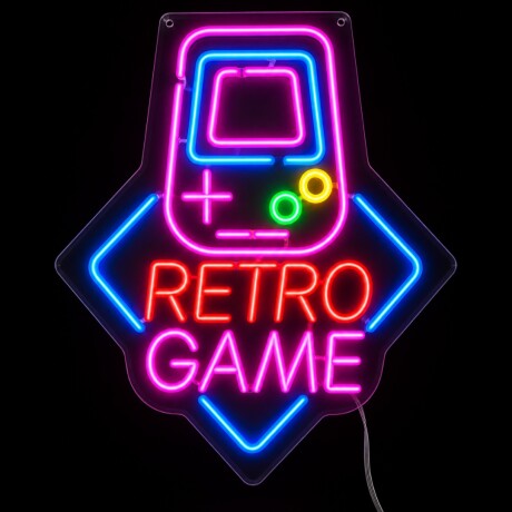 CARTEL DE NEON DISEÑO CONSOLA RETRO GAME CARTEL DE NEON DISEÑO CONSOLA RETRO GAME