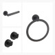 Set De Accesorios Incl,Uye 2 Perchas, Toallero Aro Y Portarollo Negro Mate 000