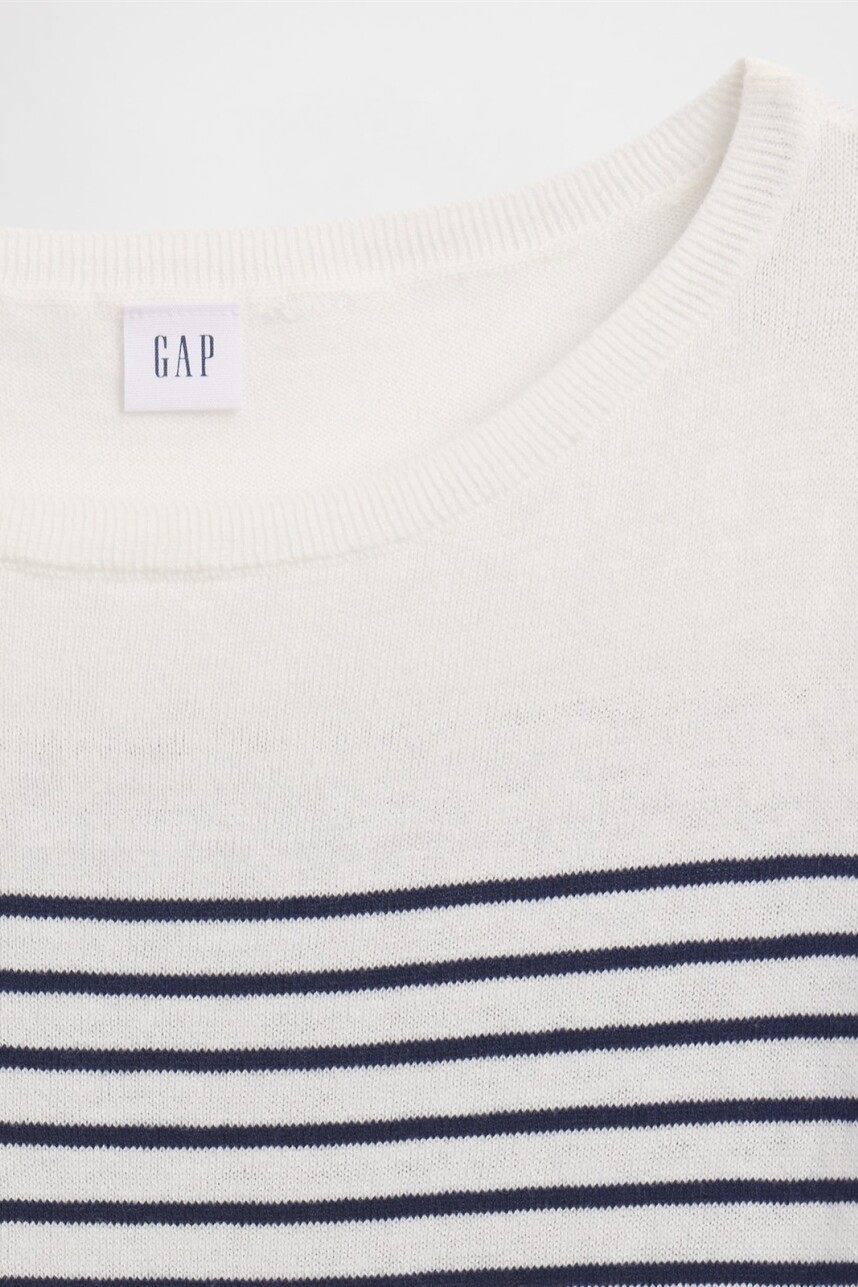 Buzo Cuello Bote A Rayas Mujer Milk Stripe