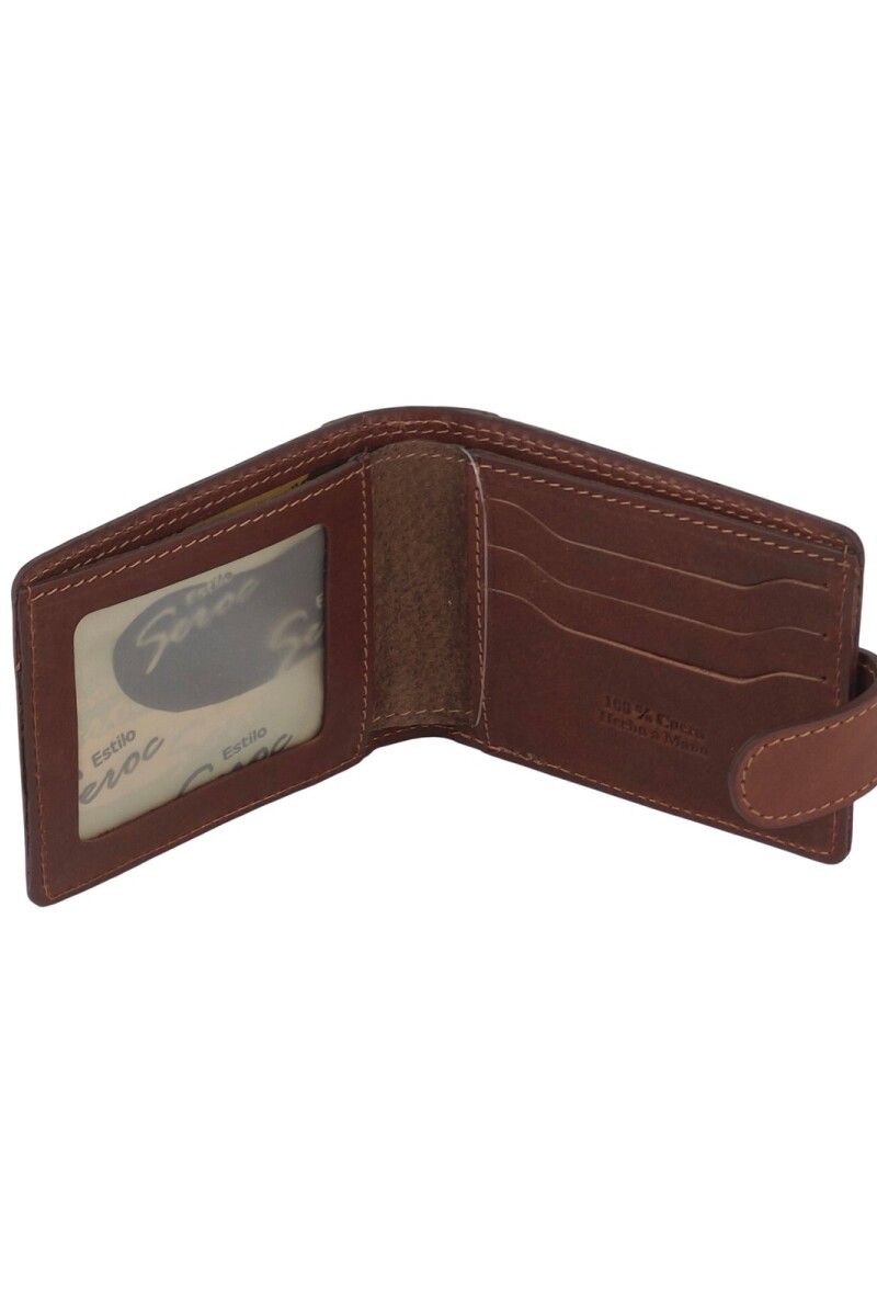 Billetera de cuero chocolate c/Marrón