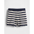 CROCHET STRIPE SHORTS NAVY UNIFORM