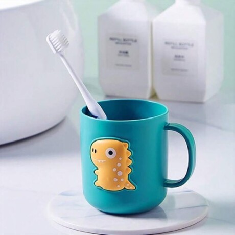 Vaso taza escolar dinosaurio Verde