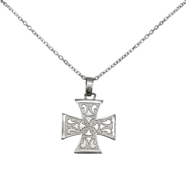 Dije Cruz Greca-Plata 925-Resina negra-CP3160 sinpiedra