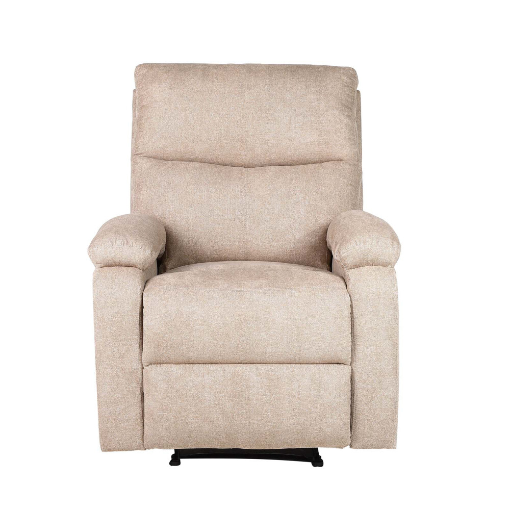 RECLINER MANUAL 1 CUERPO TELA NATURAL-BEIGE NASSU BEIGE