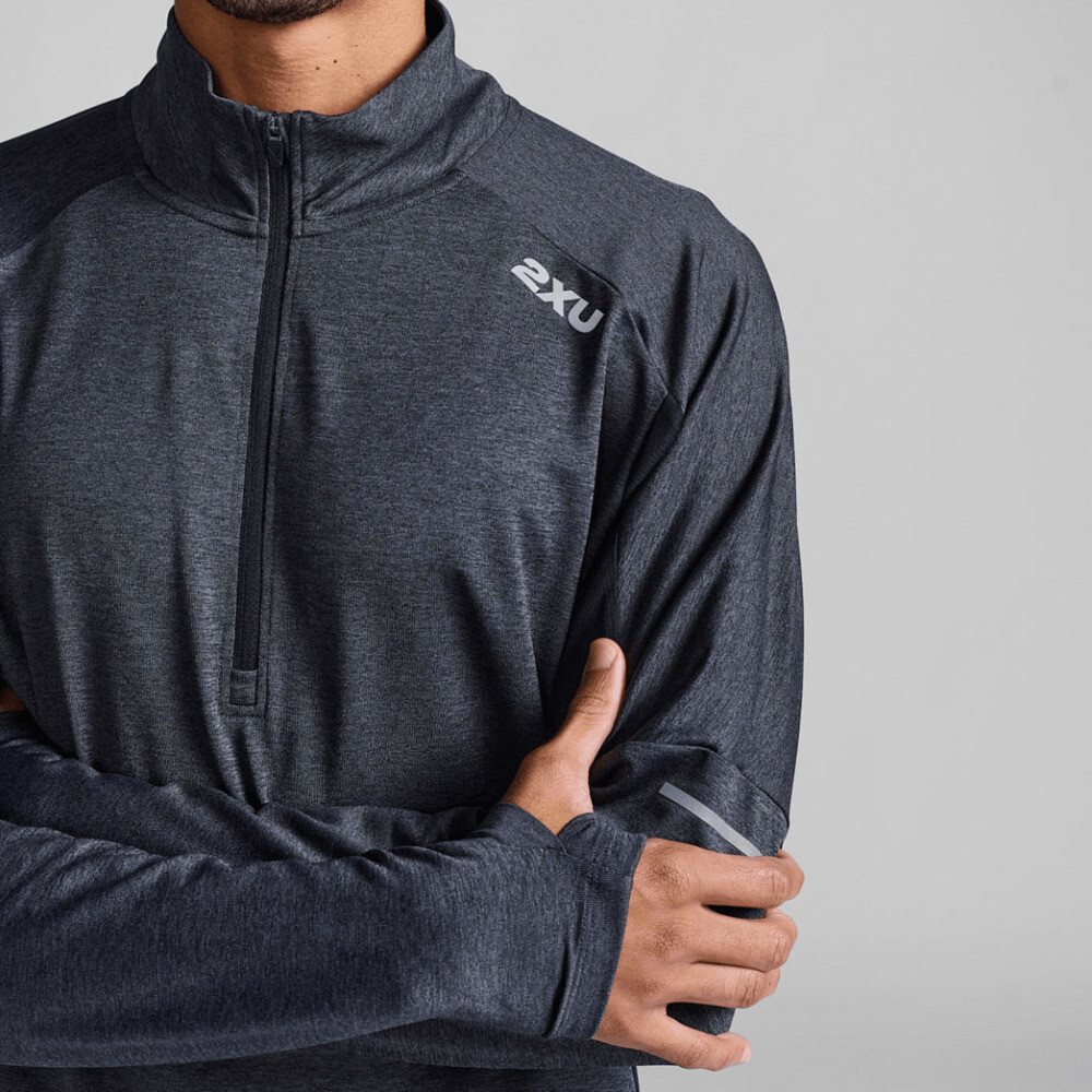 Aero 1/2 Zip - Hombre Black/silver Reflective