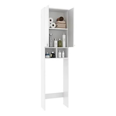 Mueble para baño sobre inodoro con 2 Puertas y 2 estantes Blanco