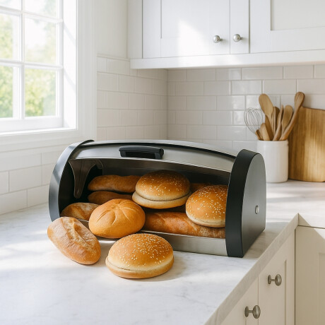 Panera en inox. tapa rebatible Panera en inox. tapa rebatible