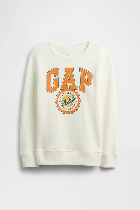 Buzo Deportivo Logo Gap Niño New Off White