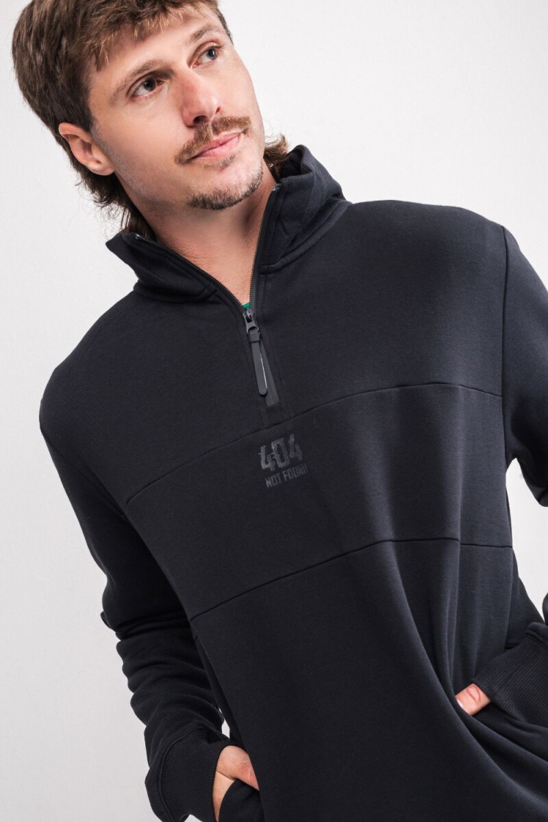 Buzo medio cierre Barcelona Negro