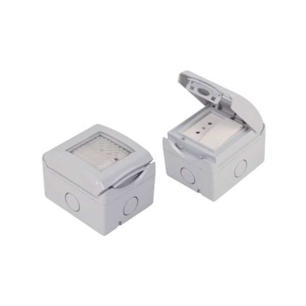 CAJA IP54 C/INTERRUPTOR Y TOMA MOD Caja Ip54 C/interruptor Y Toma Mod