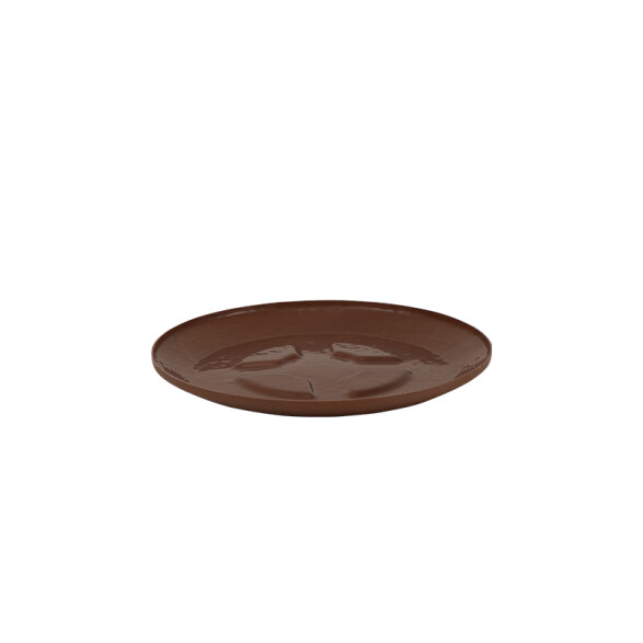 Maceta "INDI" Ø55 x 17cm. marrón con plato TD0311