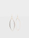 Aros Colgantes Largos Metal Aros Largos Ovalados - Dorado