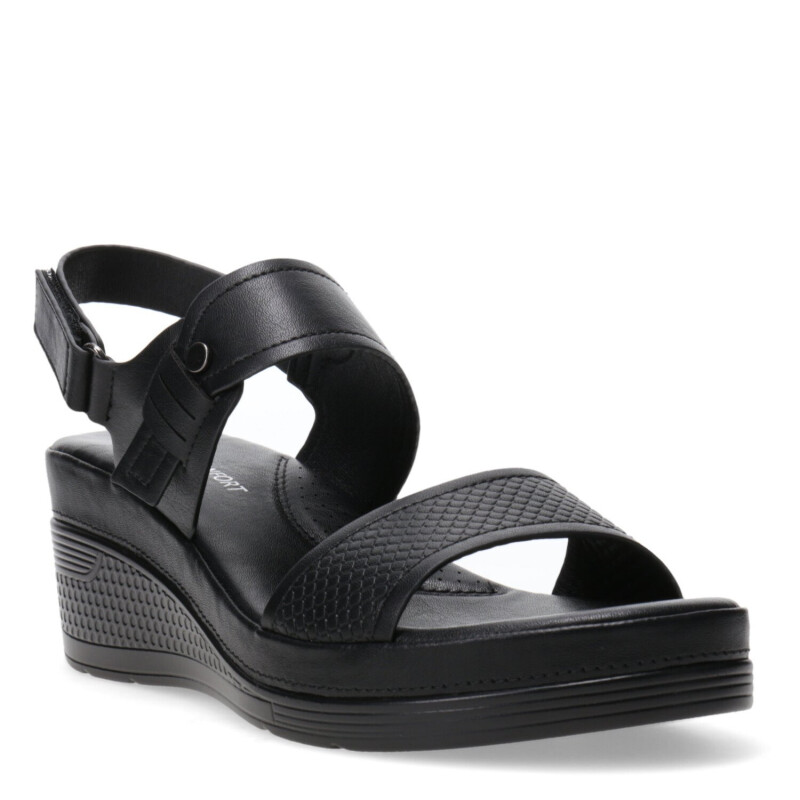 Sandalias de Mujer Lady Confort BORGER con plataforma Negro