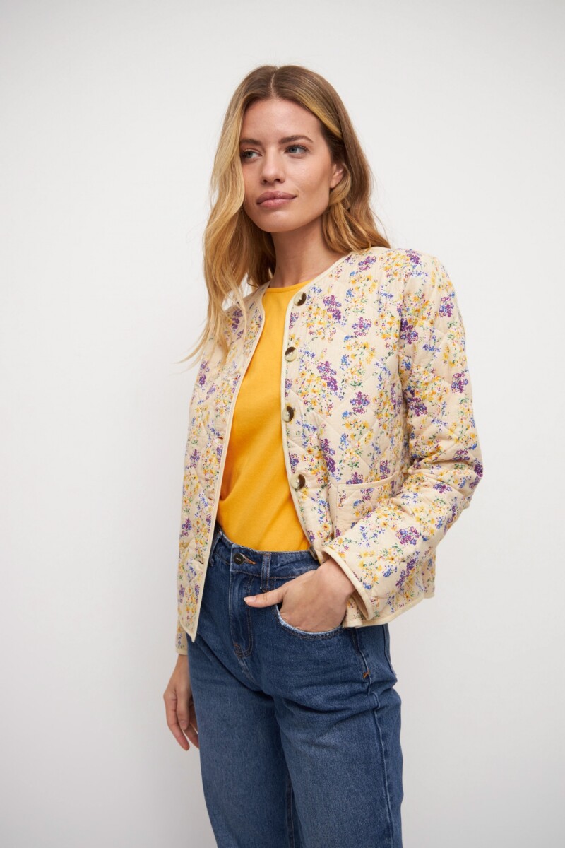 Chaqueta liberty capitoneada crudo