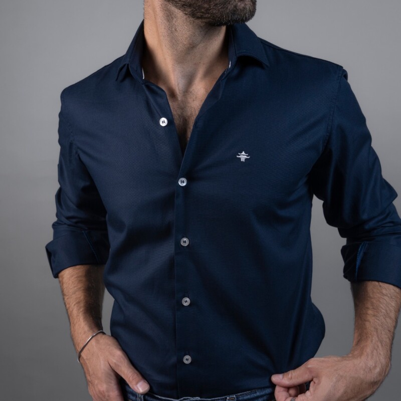 Camisa Point Azul Marino
