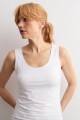 Musculosa escote a la base blanco