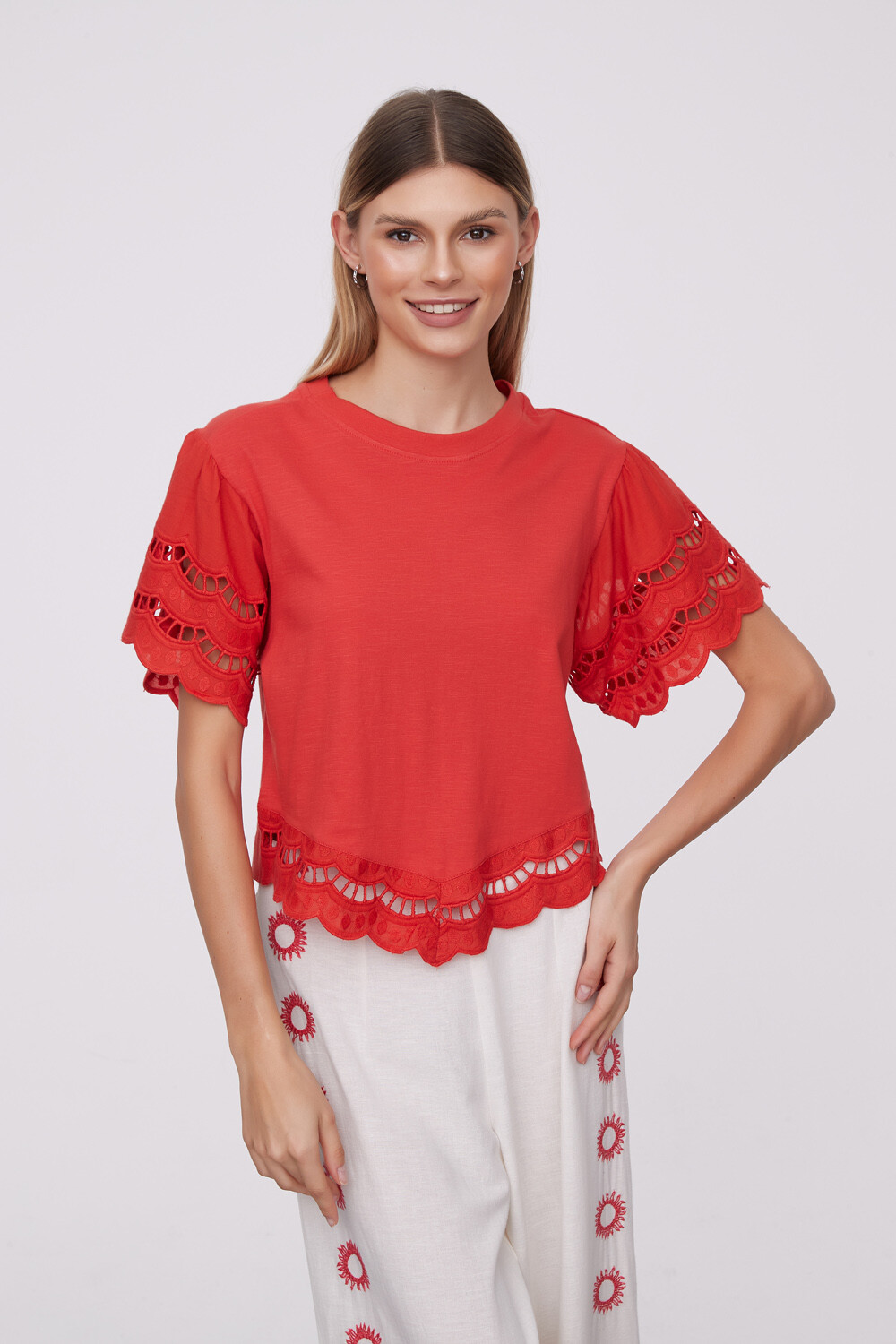 Remera Viamonte Rojo Anaranjado