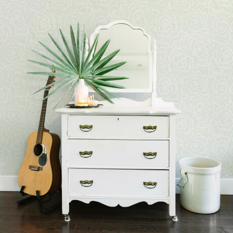 COLECCIÓN PACIFICA - PERIWINKLE GREEN TEXTURED FLORAL - N/A