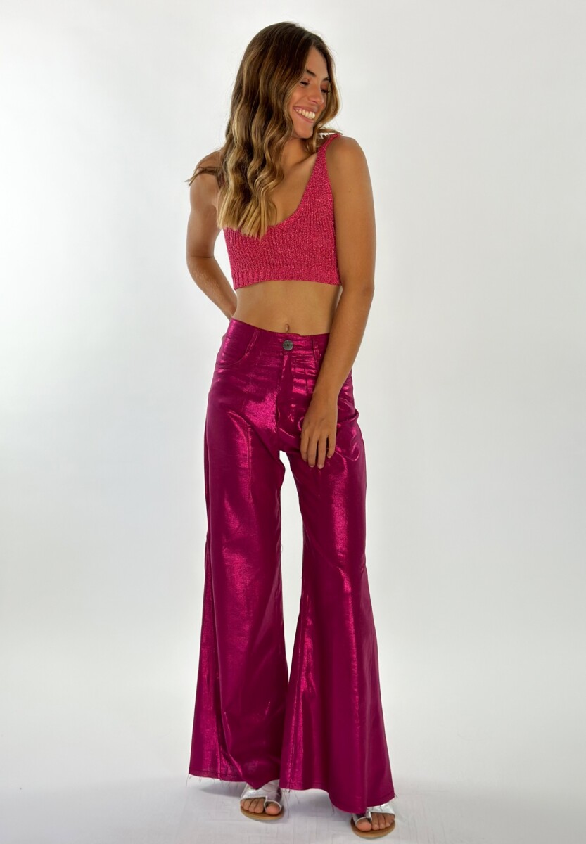 PANTALON JACINTO METALIZADO - FUCSIA 