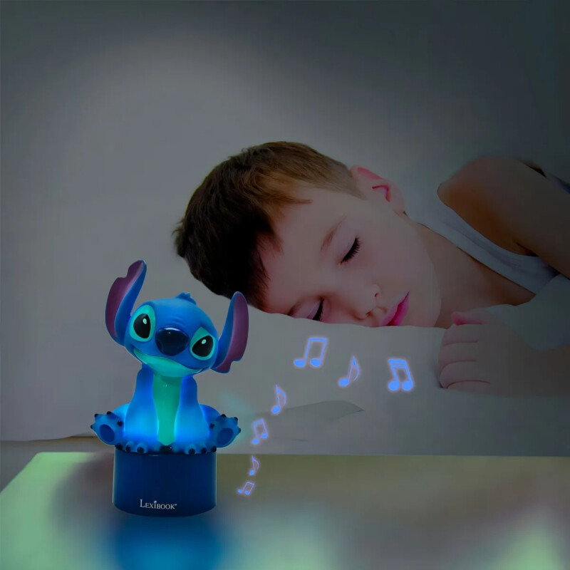 Velador Lexibook 3D con Luz Led y Parlante Stitch