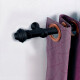 Barrote Cortina Palo Metal 3,00m 28mm + 3 soporte NEGRO MATE