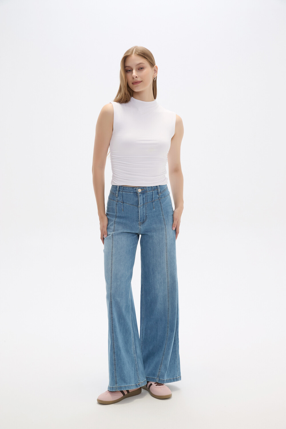 Pantalon Pulan Azul Grisaceo