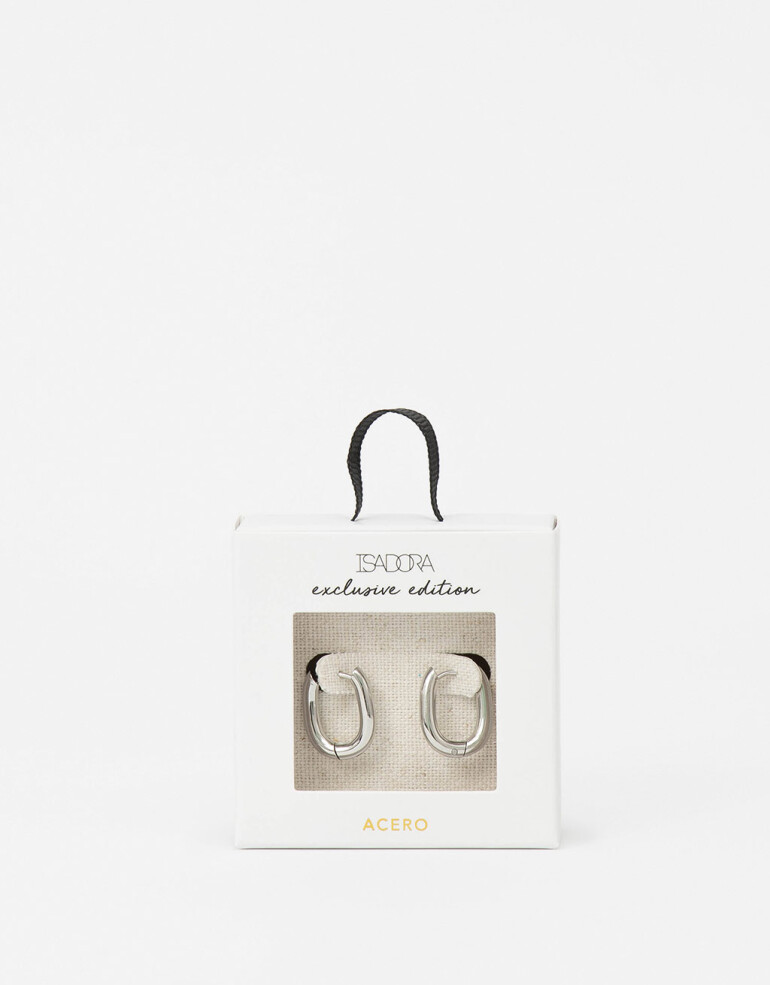 Aros Argollas Metal Aros Argollas De Acero - Plateado
