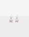 Aros Argollas Cubic zirconia Argollas Mariposa Cubic Plateado - Plateado