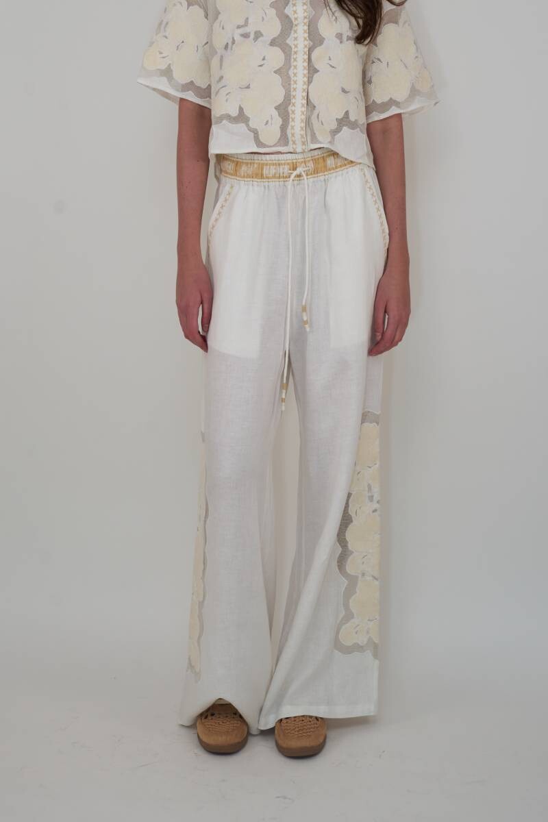 Pantalon Wild Flower White 