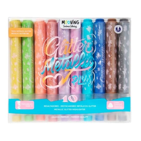 Marcador Mooving Glitter Metallic x 10 Marcador Mooving Glitter Metallic x 10