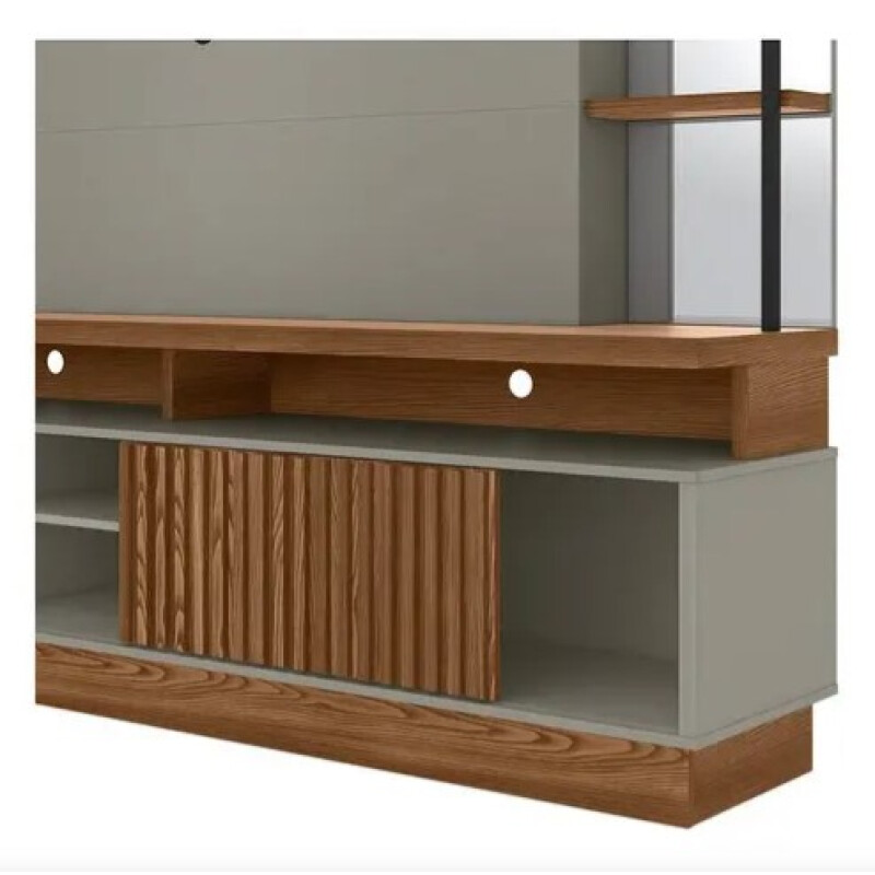 Rack Para TV Hasta 60 Pulgadas Salvador Con LED y Puertas Corredizas Rack Para TV Hasta 60 Pulgadas Salvador Con LED y Puertas Corredizas