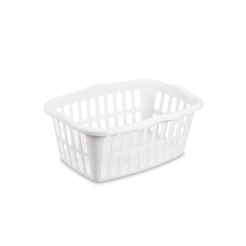 Cesta plástica blanca / verde agua para ropa TV0216