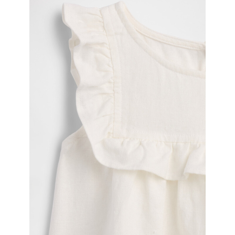 V-LINEN TOP SP26 NEW OFF WHITE