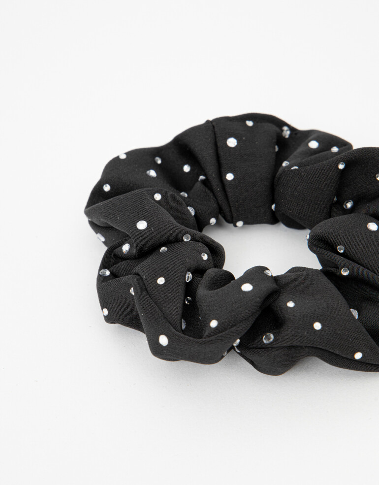 Skunzies Strass Scrunchie Con Strass - Negro