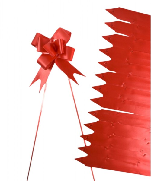 Pack x 200 - moño magico 2x39 cm ROJO